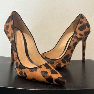 SCHUTZ Leopard Camel Hair Stiletto Size 11 EUC